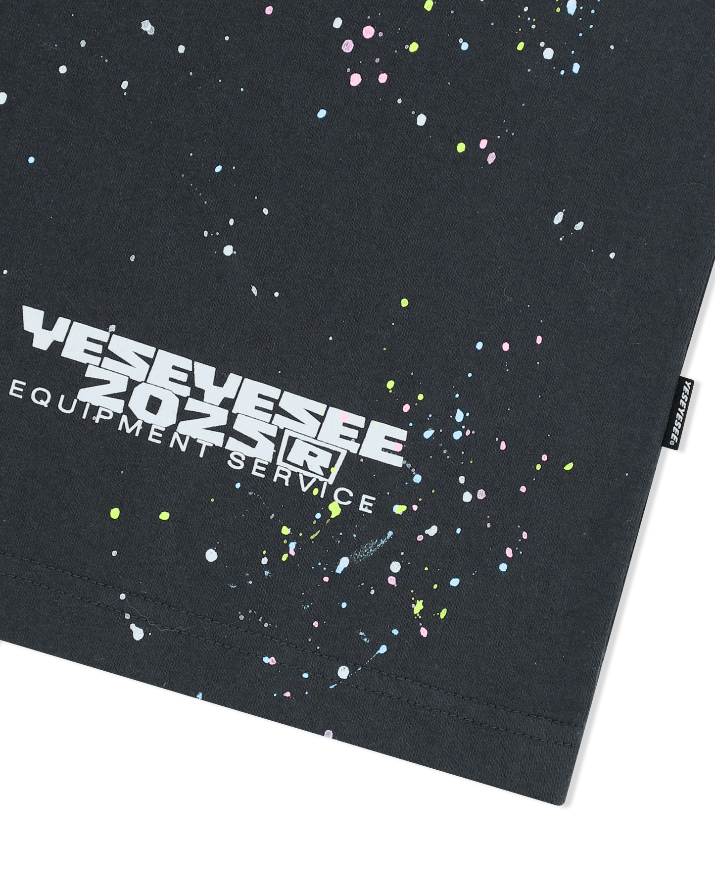 Y.E.S MULTI PAINTED T-SHIRT ( CHARCOAL )