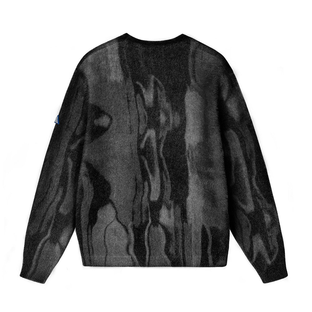 MOHAIR CARDIGAN MARBLE DARK GREY MULTI