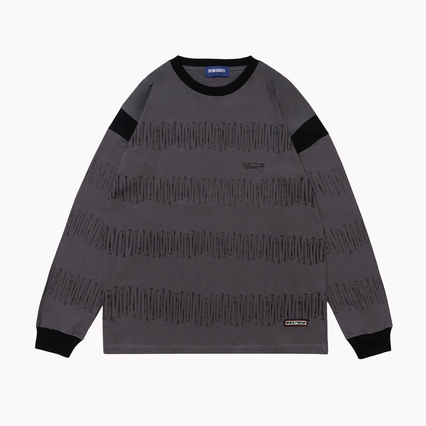 NAILS / LS T-SHIRT / BLACK