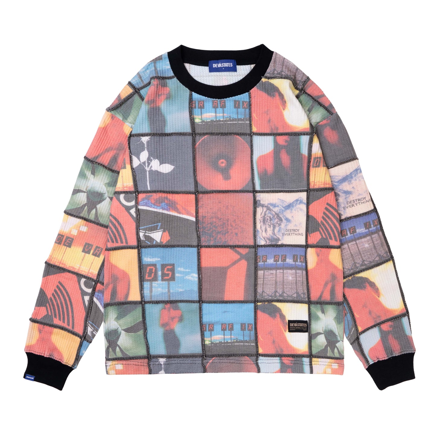 PRECIOUS Waffle Patchwork Top [Multi]