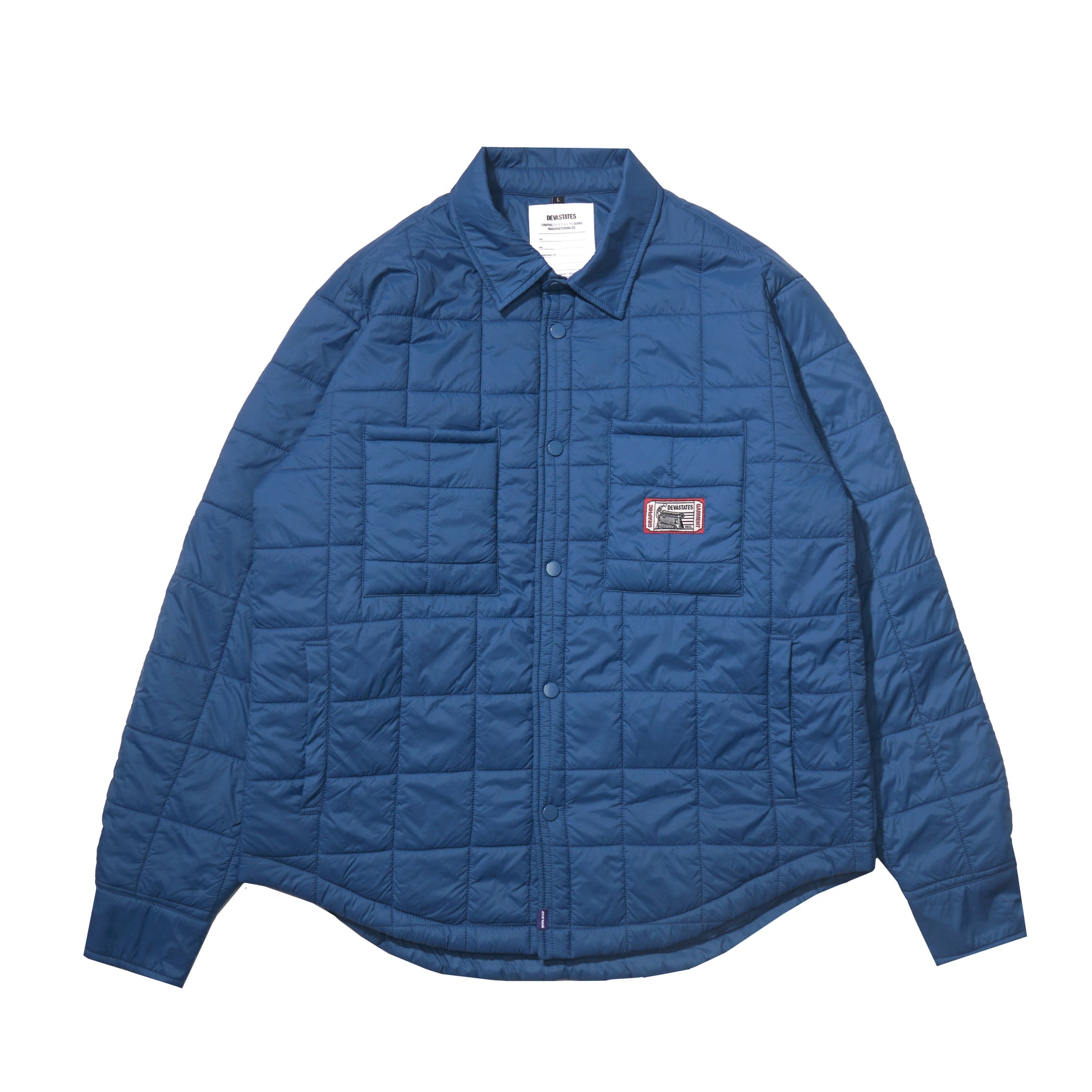 QUILTED FATIGUE OVERSHIRT SCRIPT