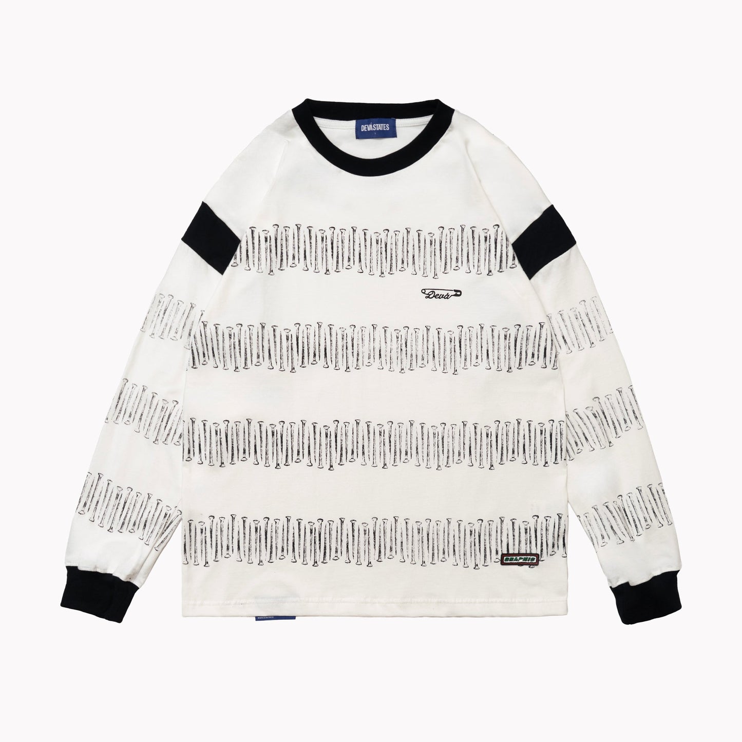 NAILS / LS T-SHIRT / WHITE