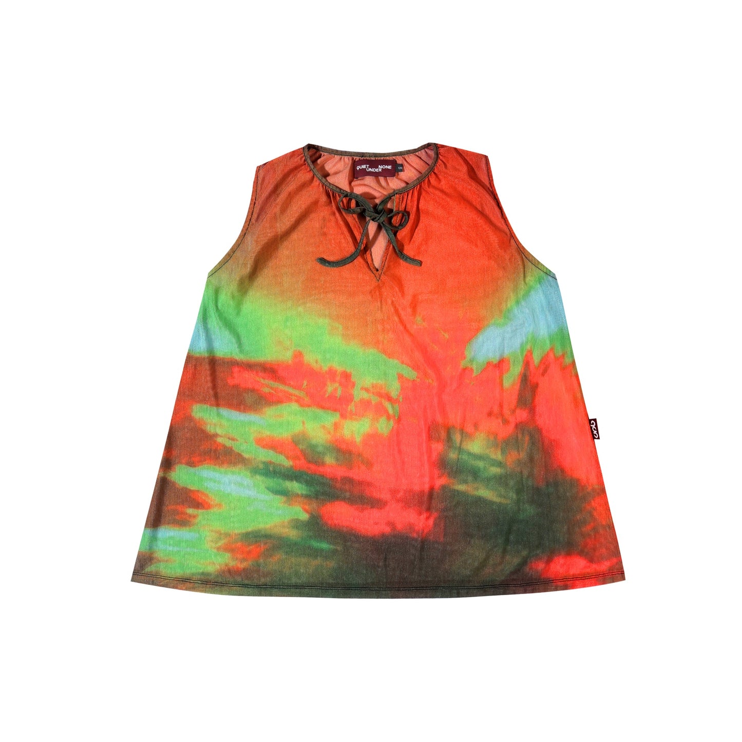 QUIET UNDER NONE X TSUKASA BLUR MESH SLEEVELEES TOP