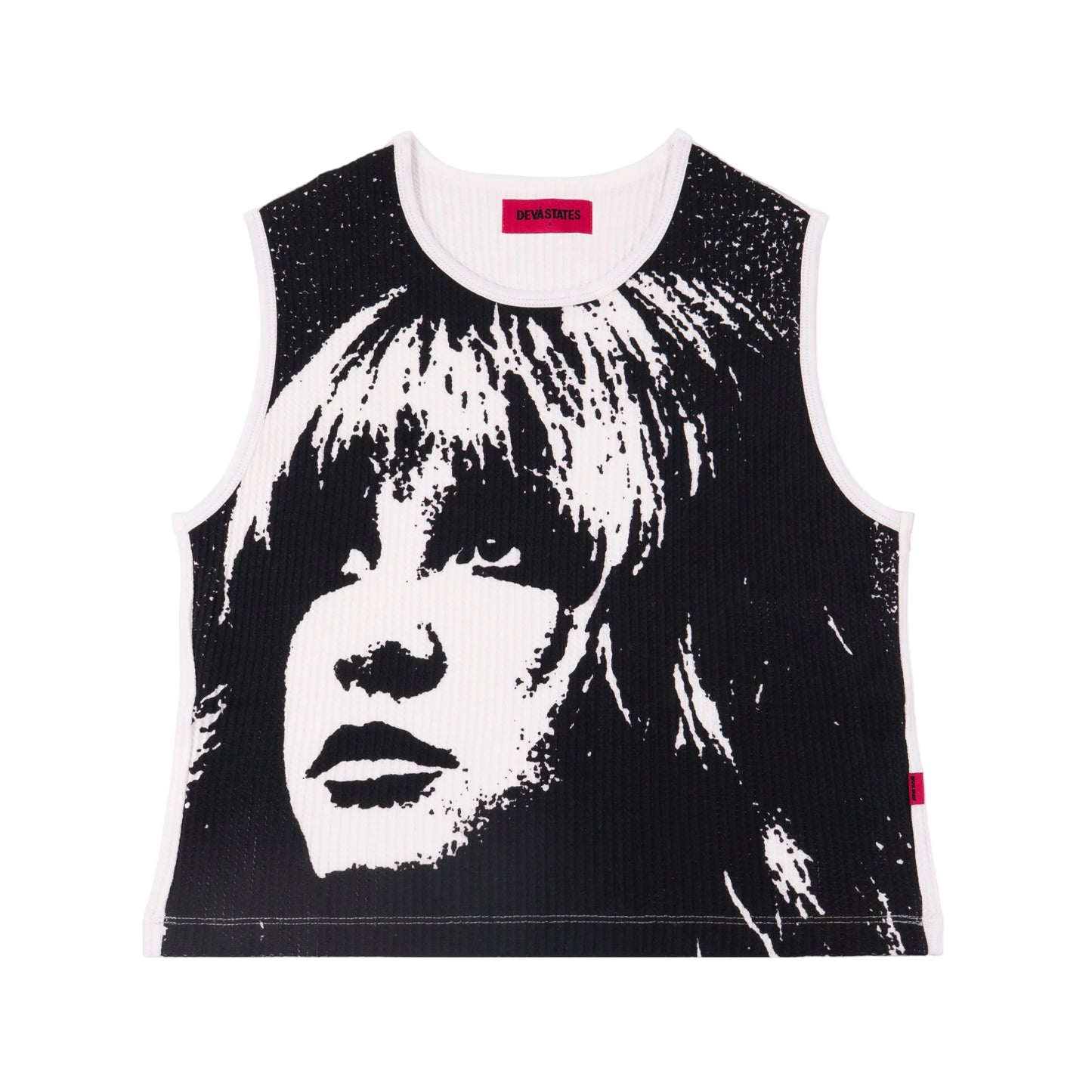 SLEEVELESS TOP / DOVE / BLACK