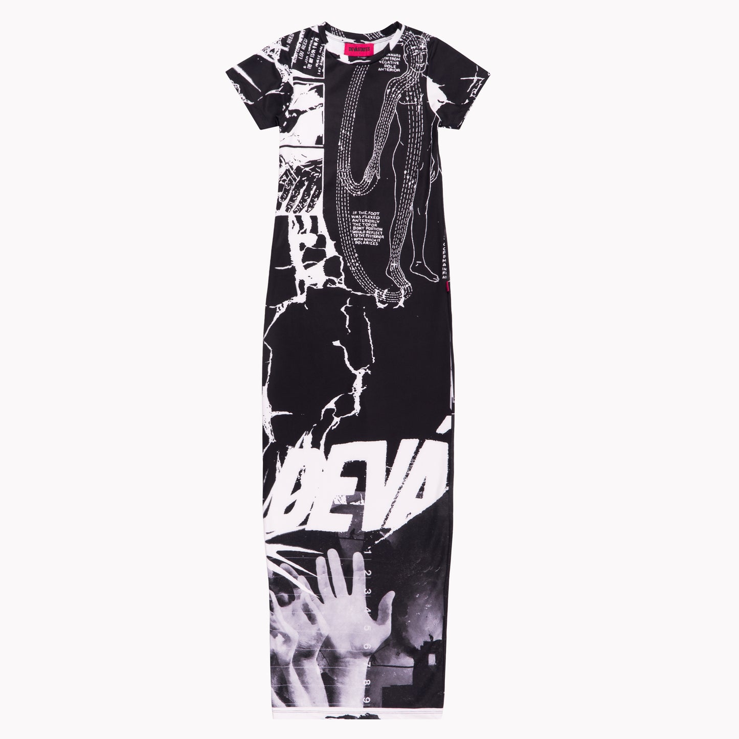 LONG KNIT DRESS / MOSAIC / BLACK
