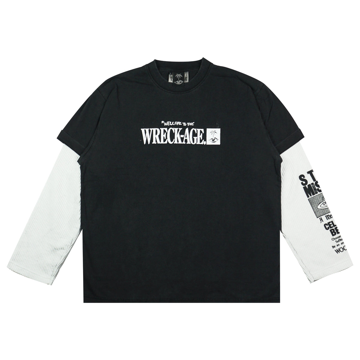WRECKAGE LAYERED T-SHIRT [MULTI]