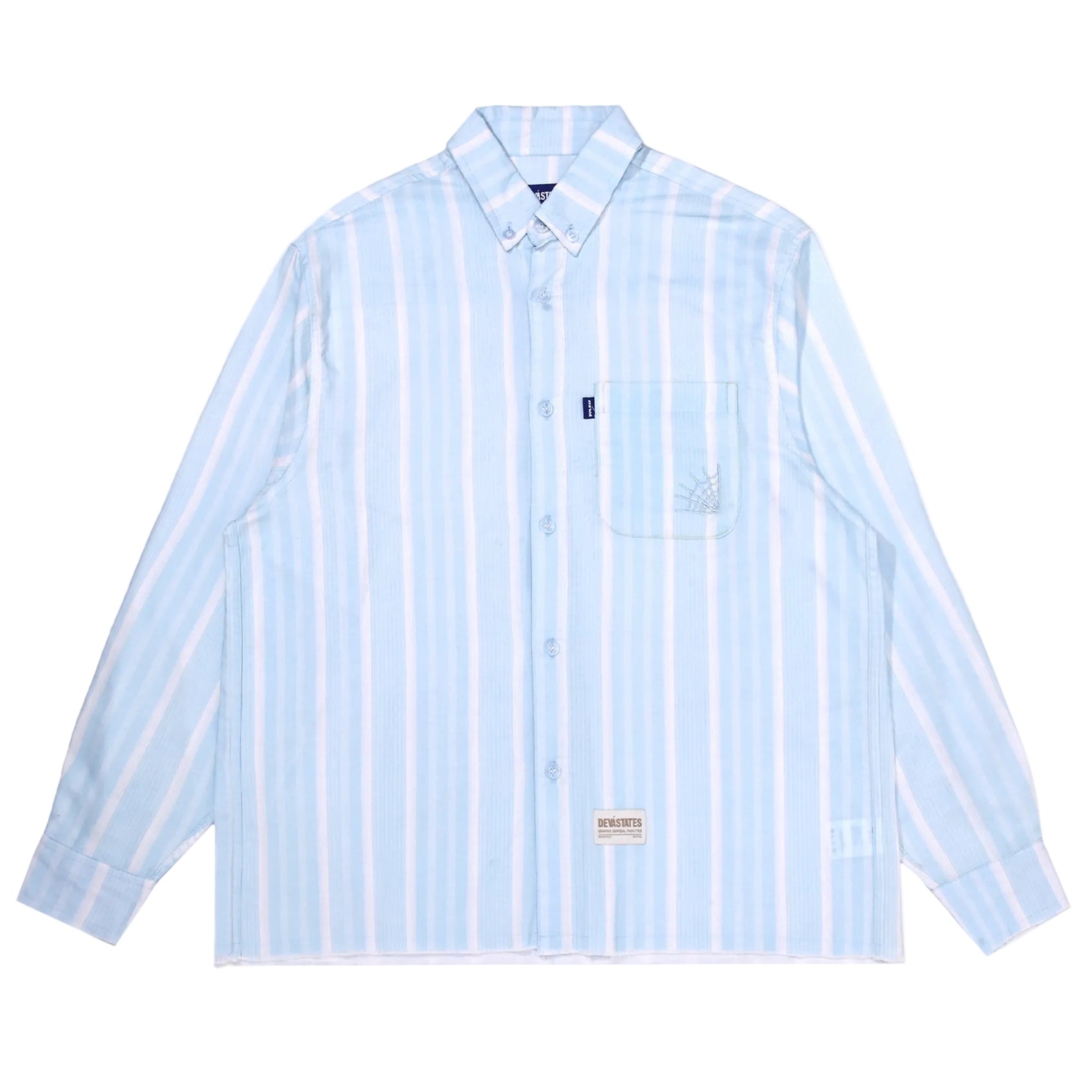 RIVIERA L/S STRIPPED BUTTONED UP SHIRT [LIGHT BLUE]