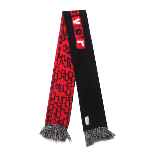 KNITTED SCARF RED AW'25
