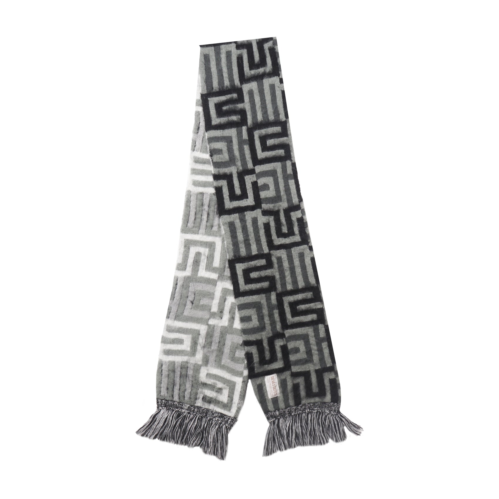 KNITTED SCARF GREY AW'25