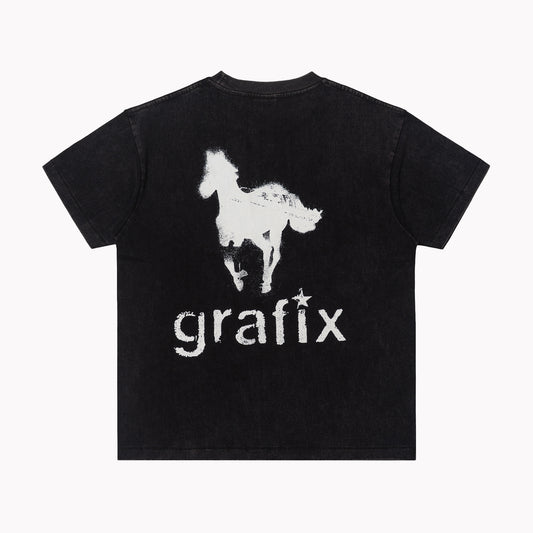 DASH GFX / T-SHIRT / WASHED BLACK