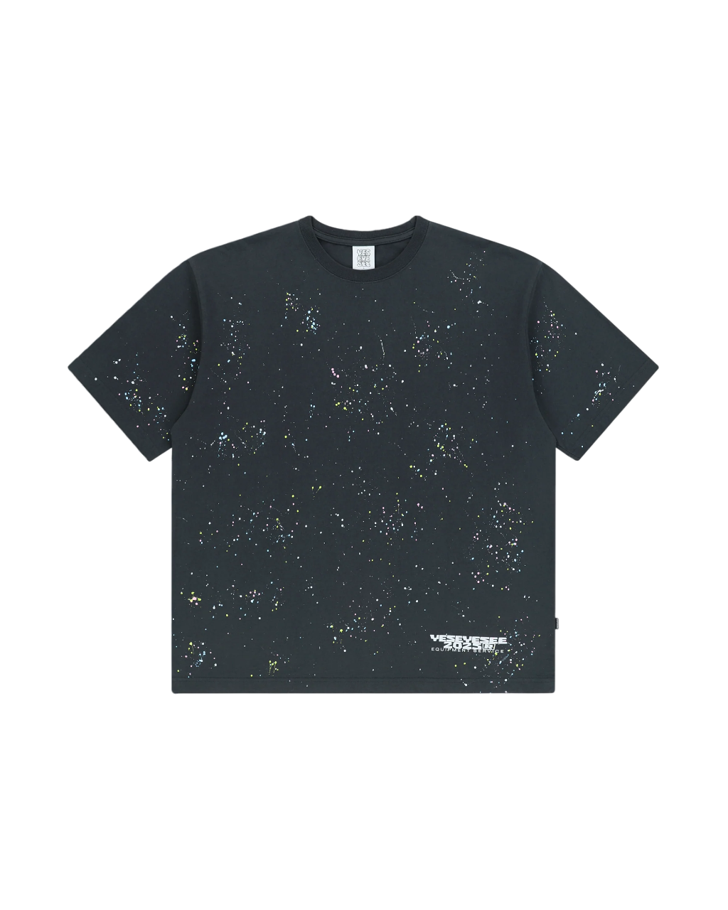 Y.E.S MULTI PAINTED T-SHIRT ( CHARCOAL )