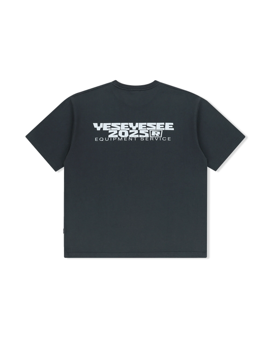 Y.E.S MULTI PAINTED T-SHIRT ( CHARCOAL )