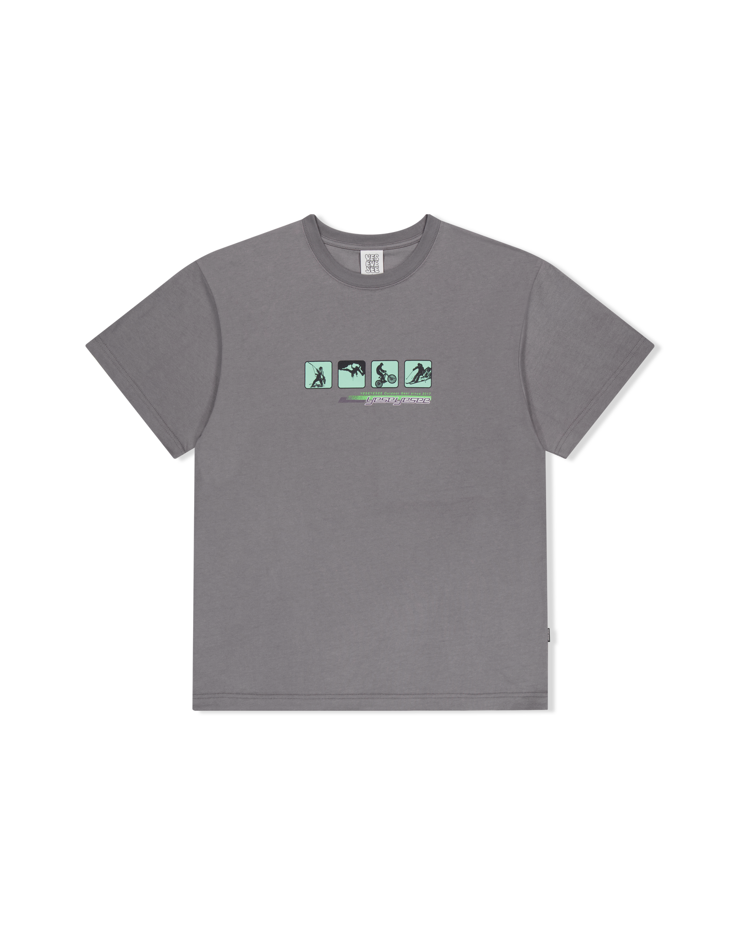 Y.E.S OUTDOOR T-SHIRT ( DARK GREY )