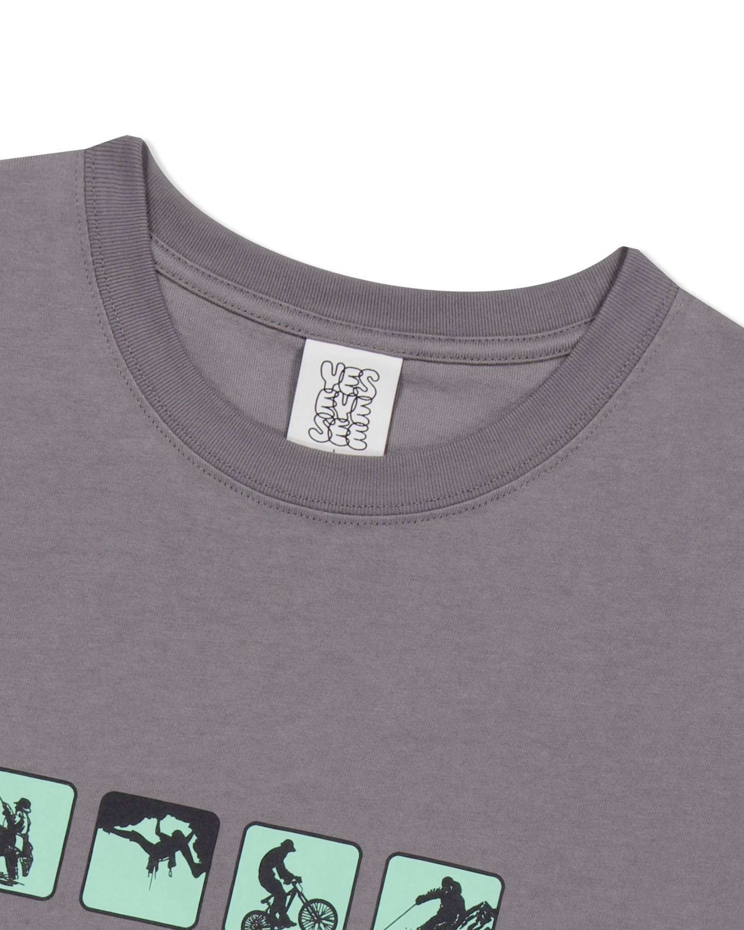 Y.E.S OUTDOOR T-SHIRT ( DARK GREY )