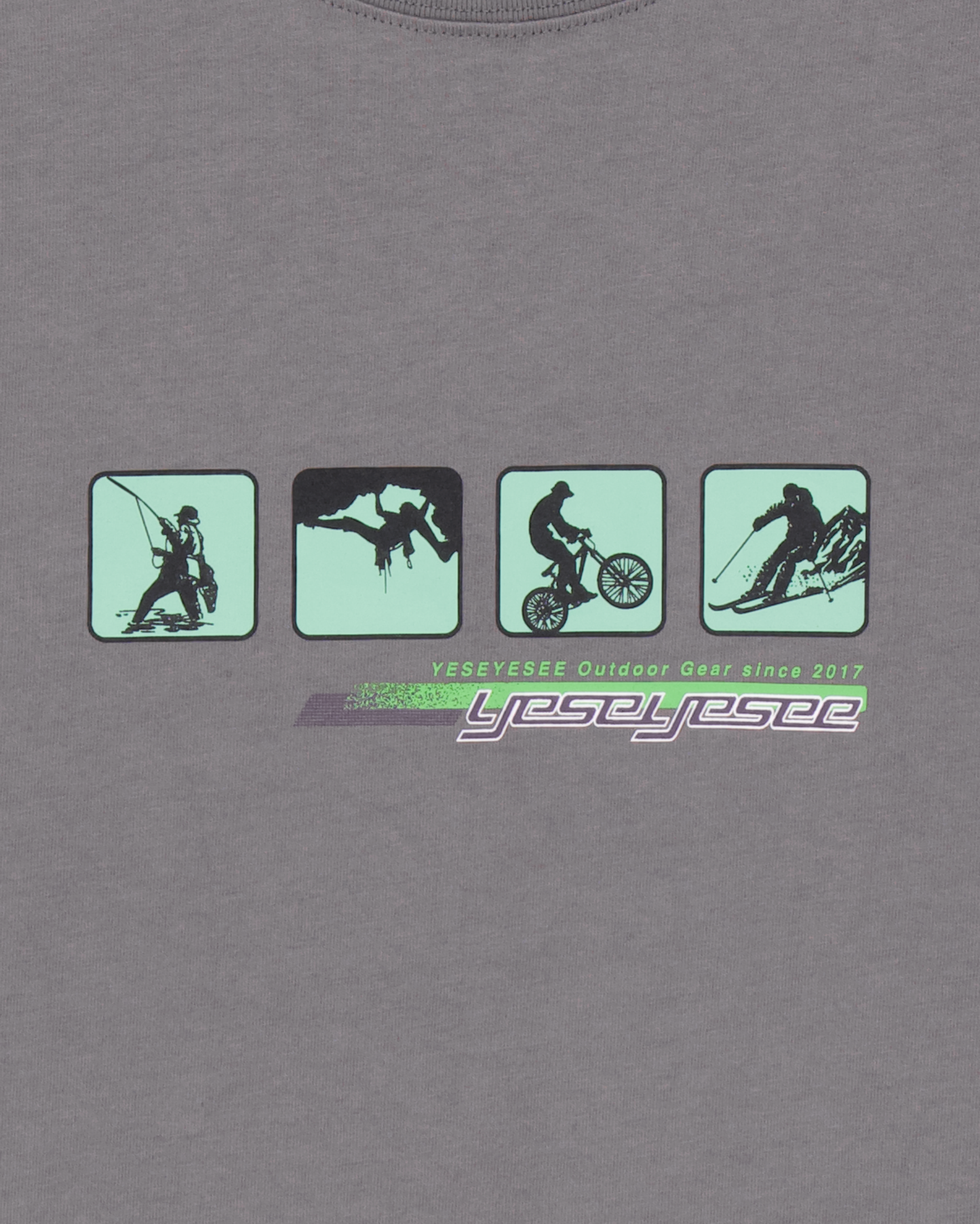 Y.E.S OUTDOOR T-SHIRT ( DARK GREY )