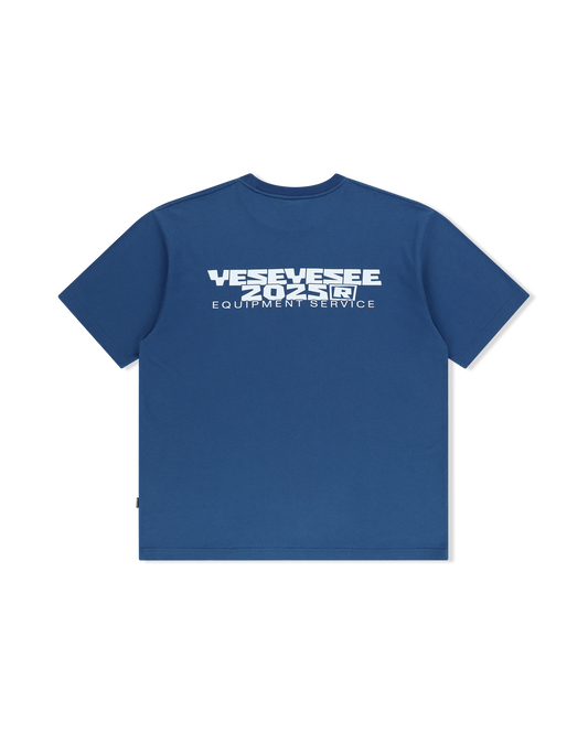 Y.E.S MULTI PAINTED T-SHIRT ( COBALT BLUE )