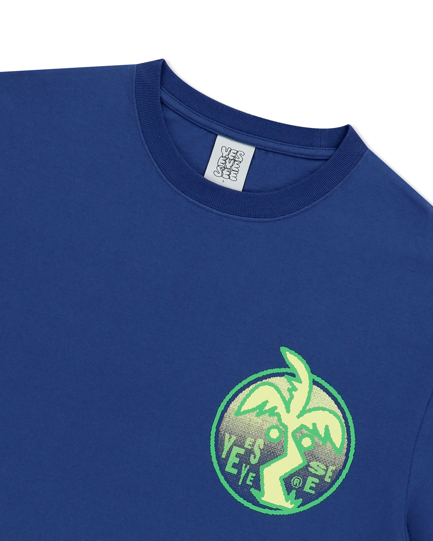 Y.E.S PALM TREE T-SHIRT ( COBALT BLUE )