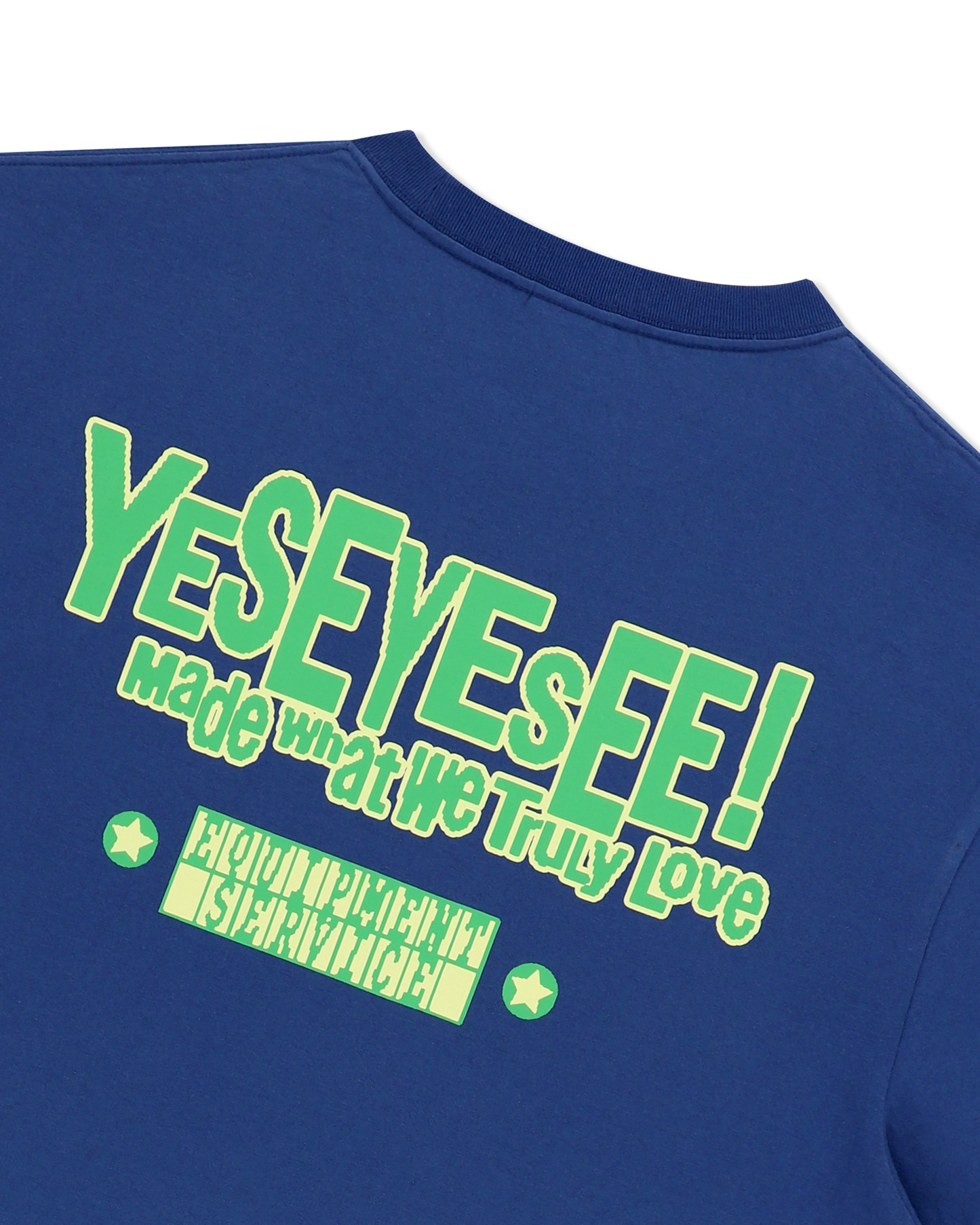 Y.E.S PALM TREE T-SHIRT ( COBALT BLUE )