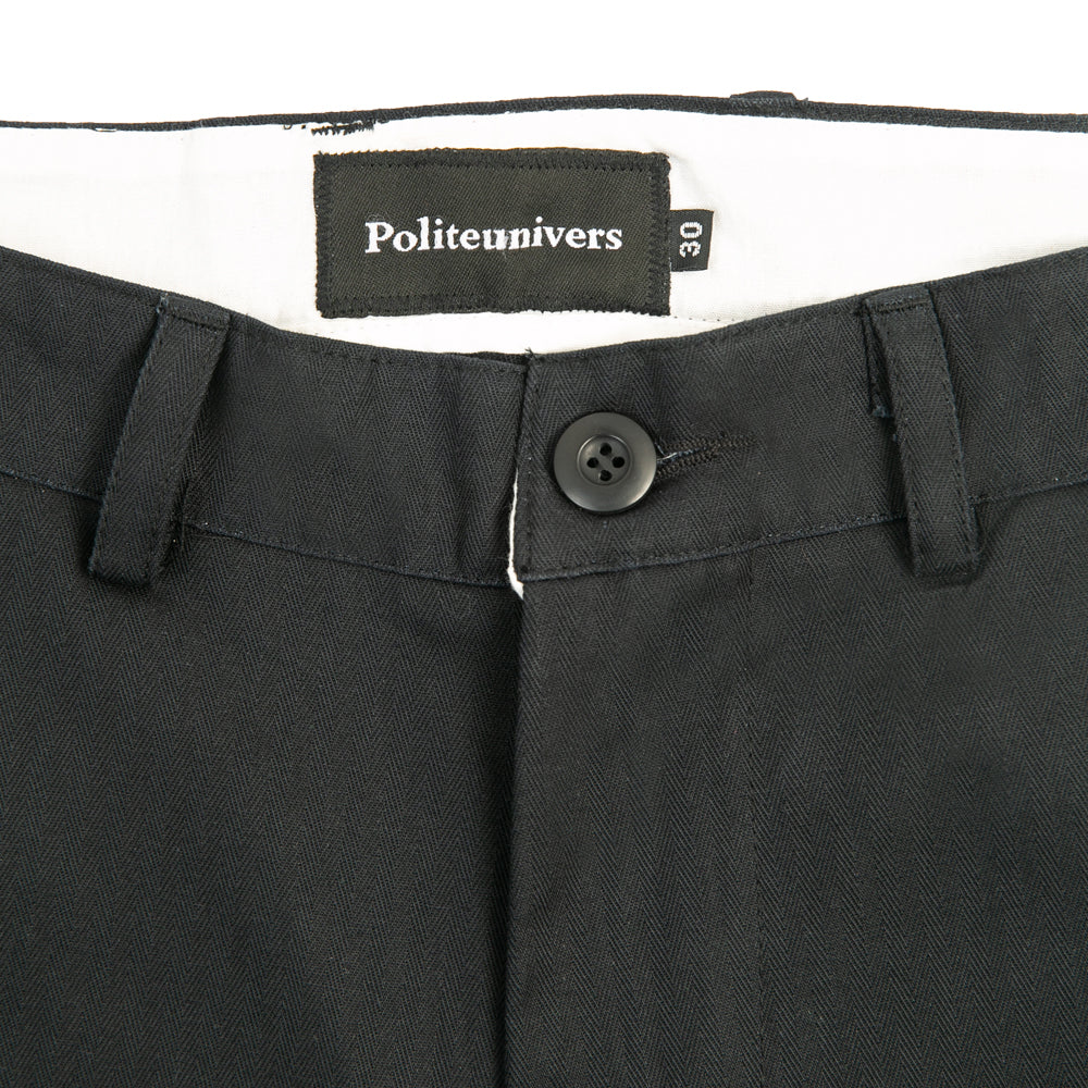 BASIC LOOSE HERRINGBONE PANTS