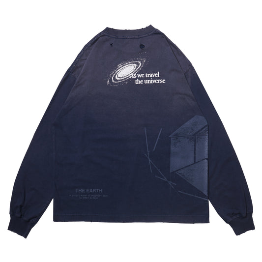 CARAVAN LS T-SHIRT WASHED BLUE