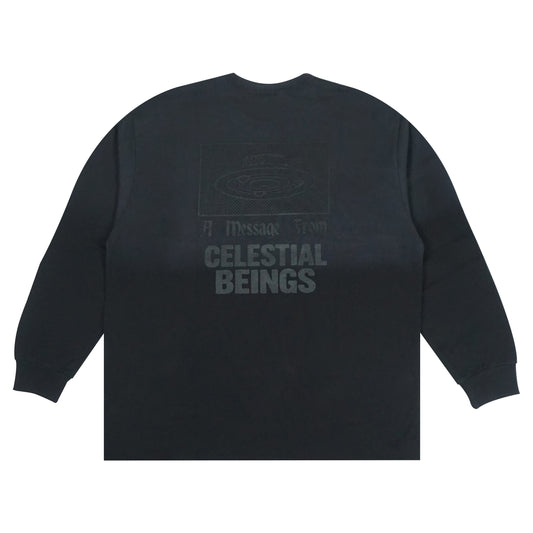 CELESTIAL BEING LS T-SHIRT [BLACK / CHARCOAL]