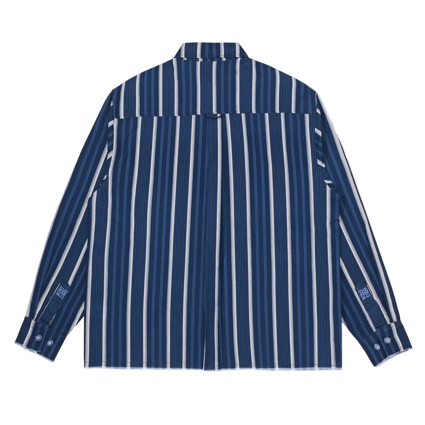 RIVIERA L/S STRIPPED BUTTONED UP SHIRT [NAVY BLUE]