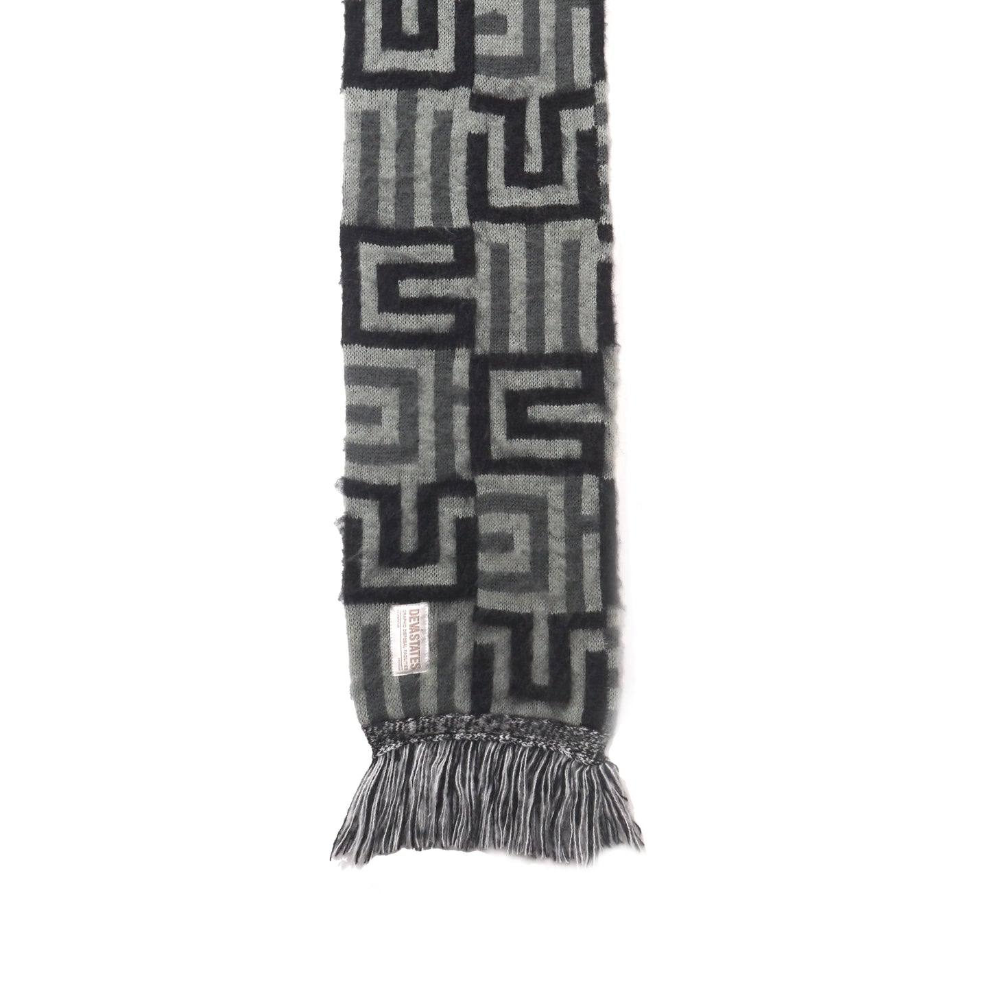 KNITTED SCARF GREY AW'25