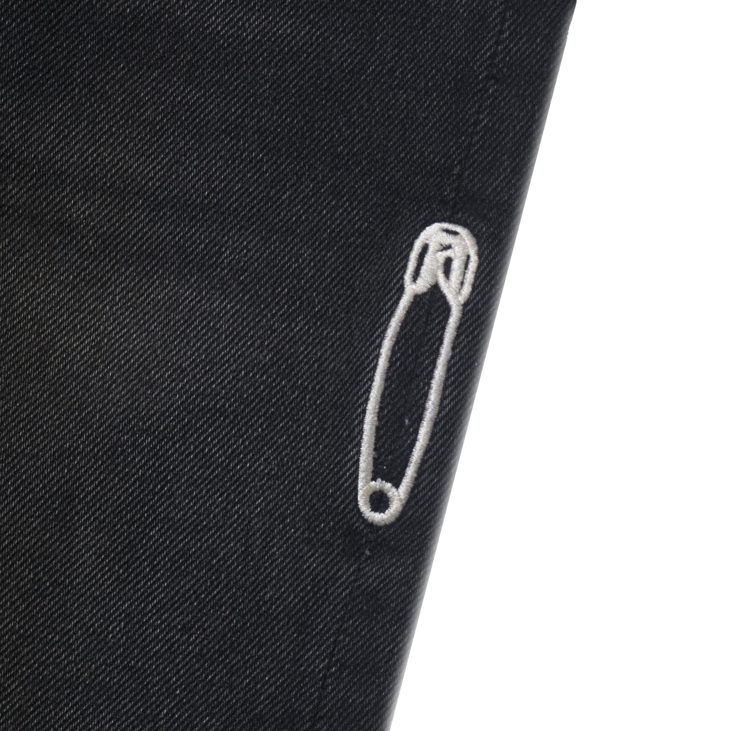 DENIM PANTS GRIT WASHED BLACK