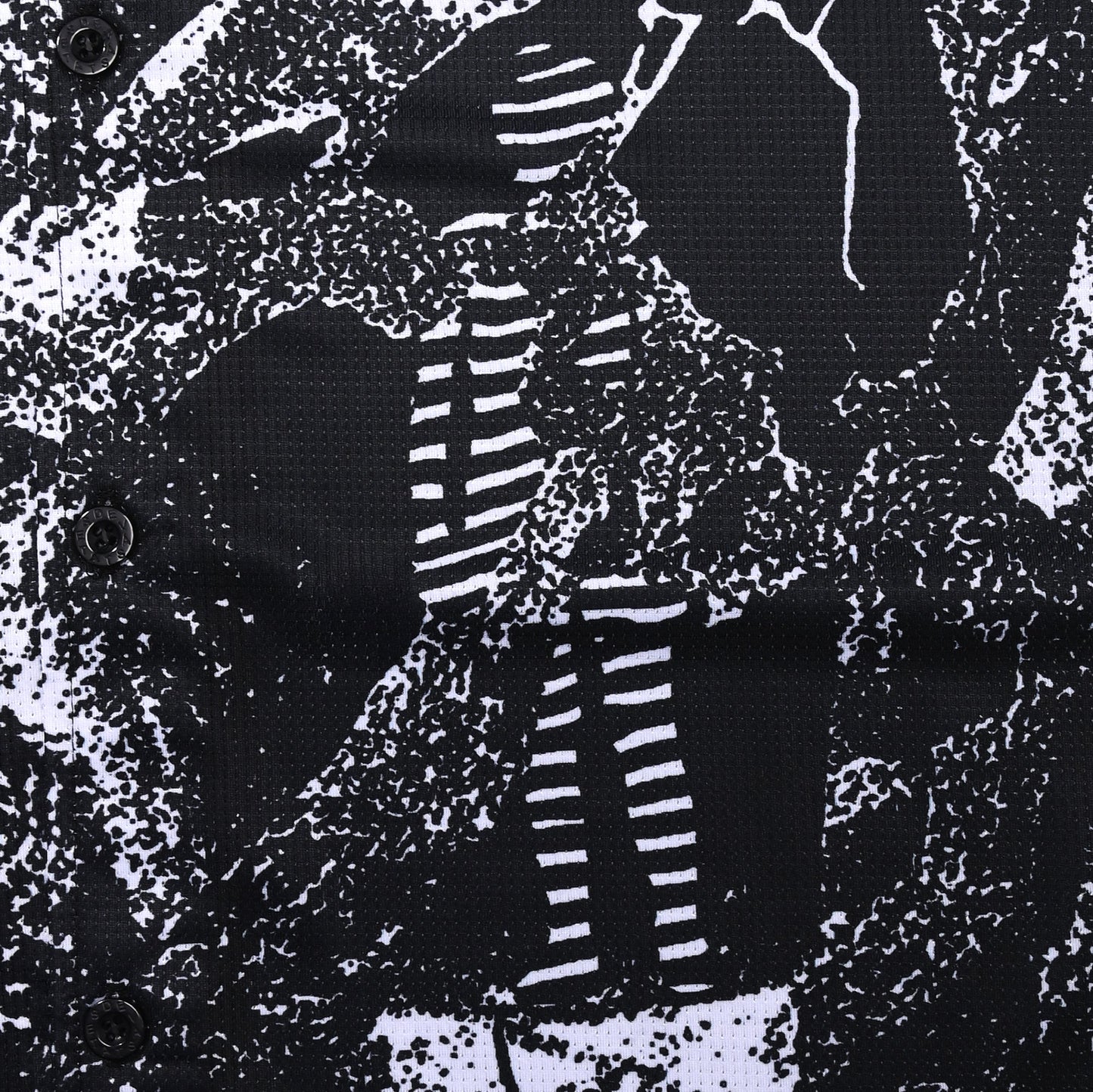 CAVEMAN S/S MESH BUTTONED UP SHIRT [BLACK]