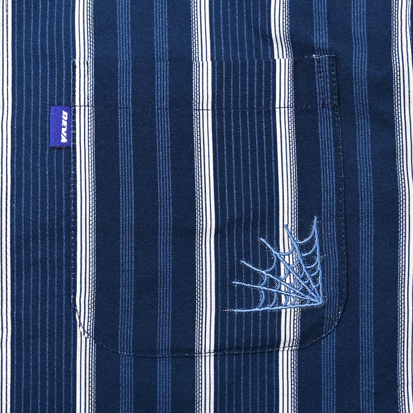 RIVIERA L/S STRIPPED BUTTONED UP SHIRT [NAVY BLUE]