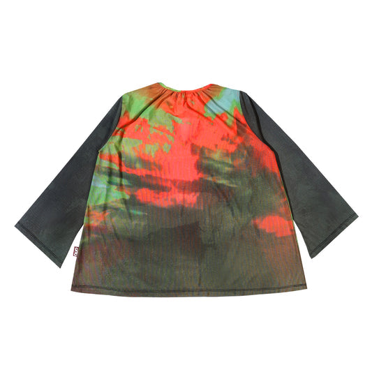 QUIET UNDER NONE X TSUKASA BLUR MESH TOP