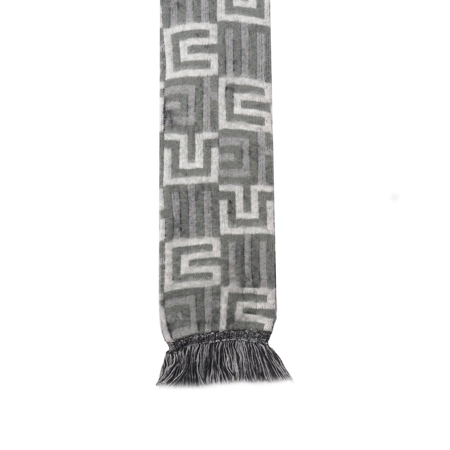 KNITTED SCARF GREY AW'25
