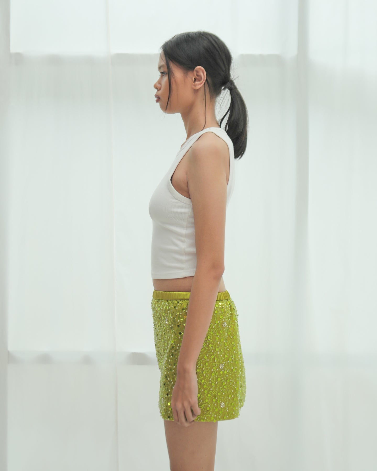 SUI SKIRT [LIME GREEN]