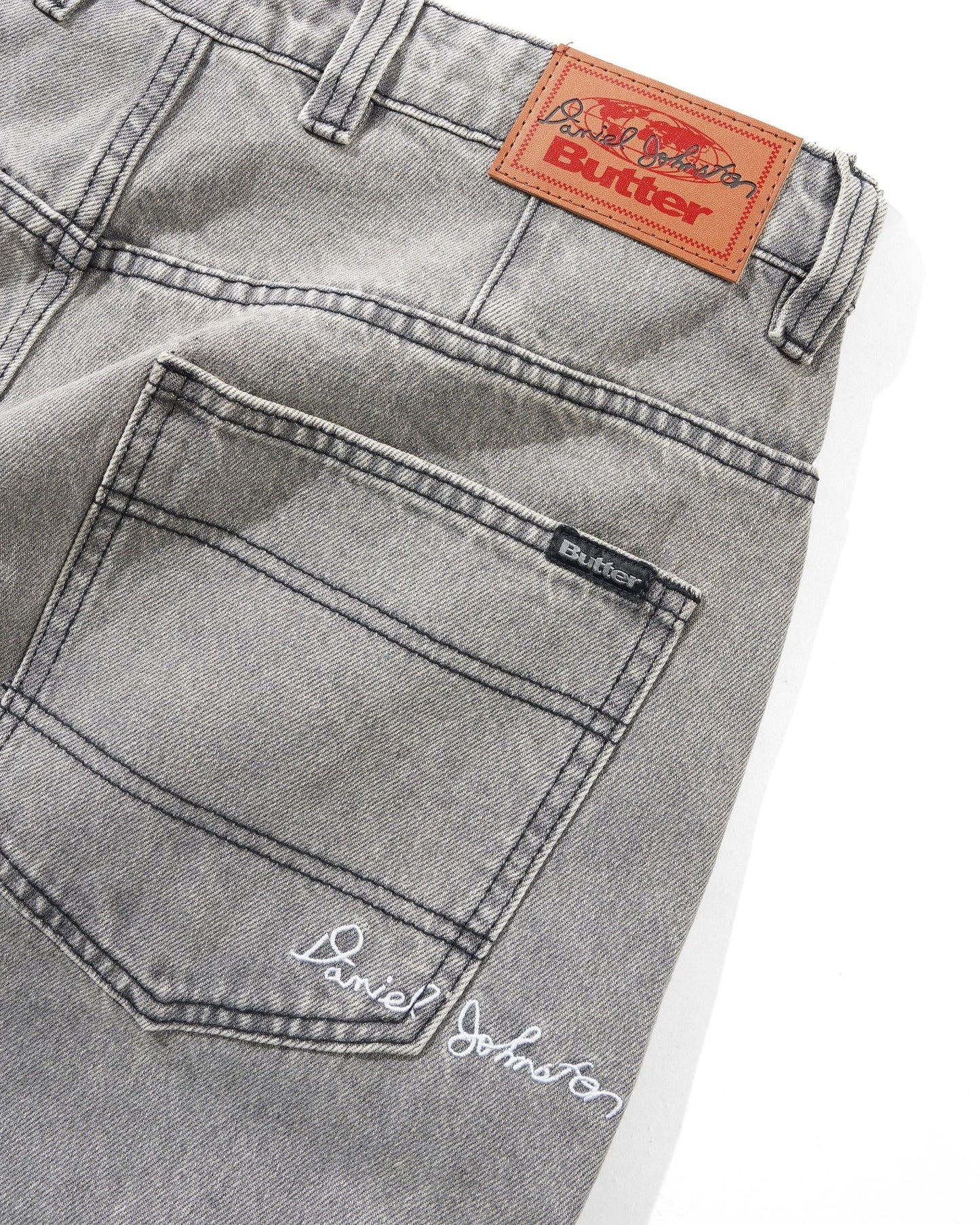 BOXING DENIM JEANS [ WASHED GREY ]