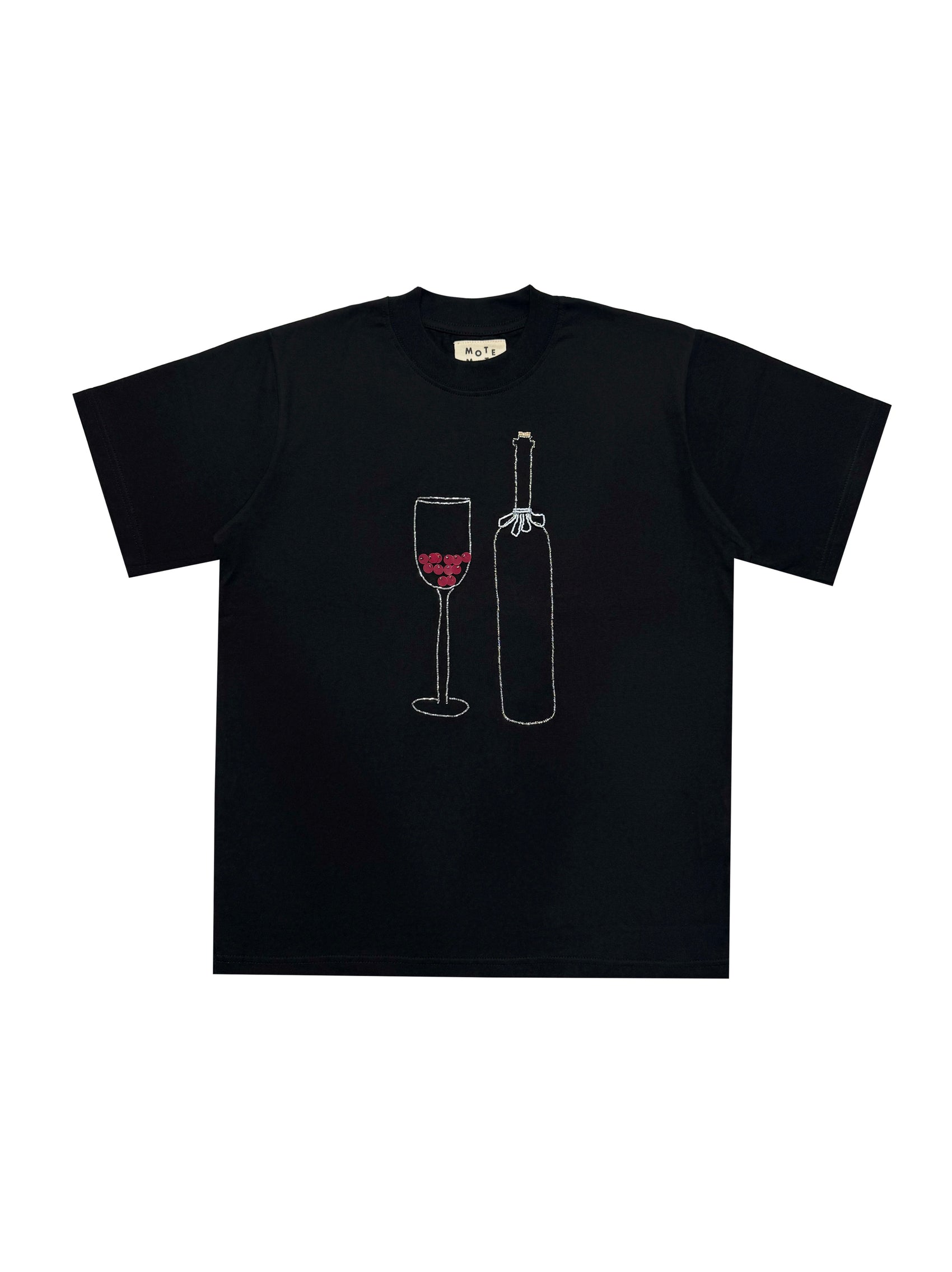 WINE T-SHIRT BLACK