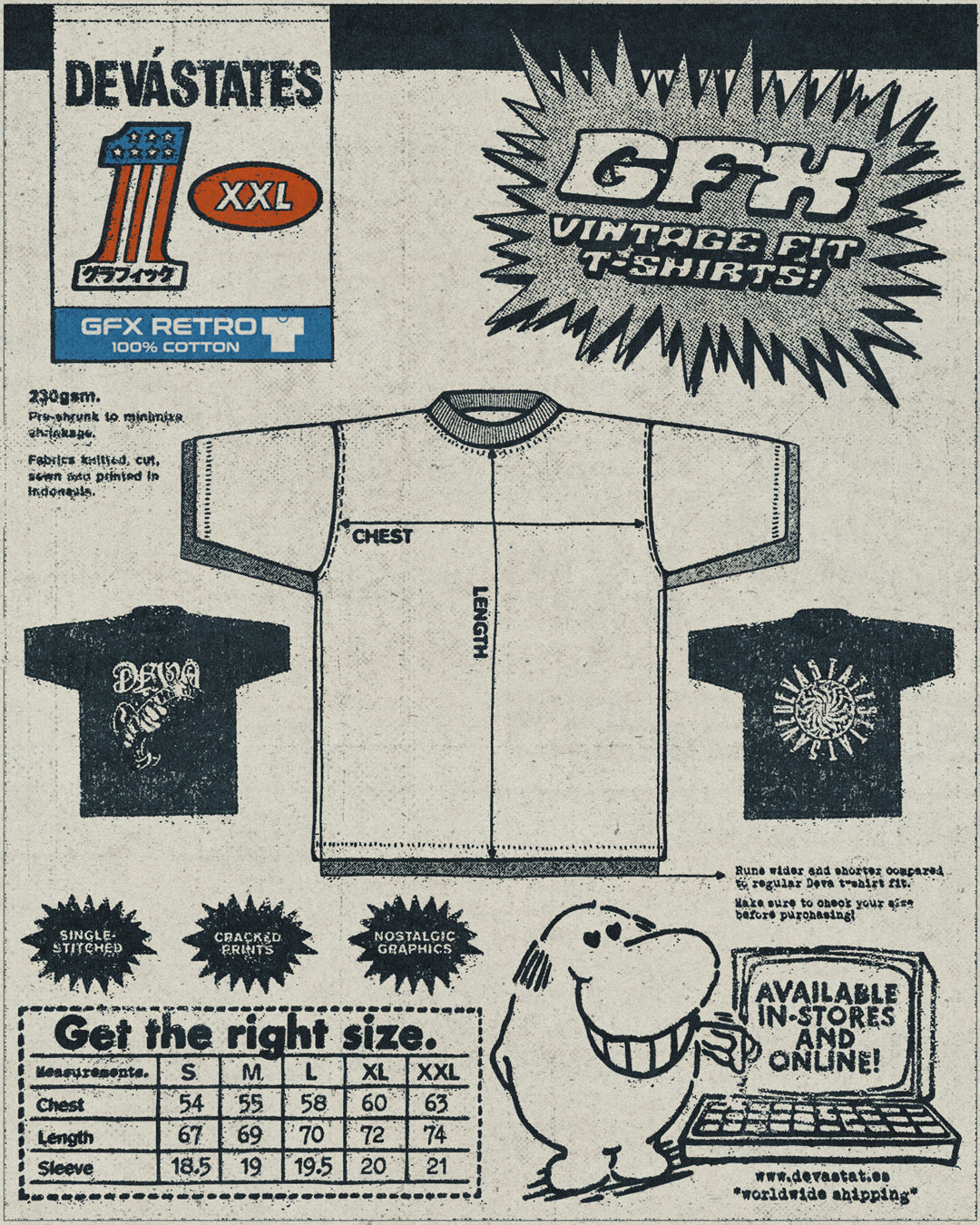 BROADCAST GFX T-SHIRT [WHITE]