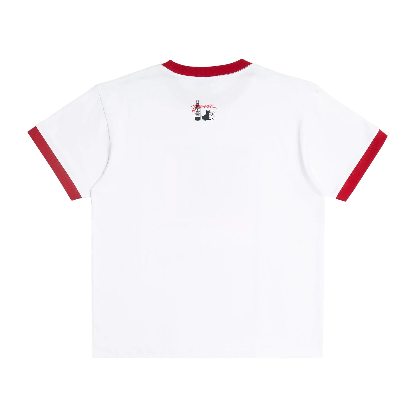 JANE GFX S/S RINGER T-SHIRT [WHITE/RED]