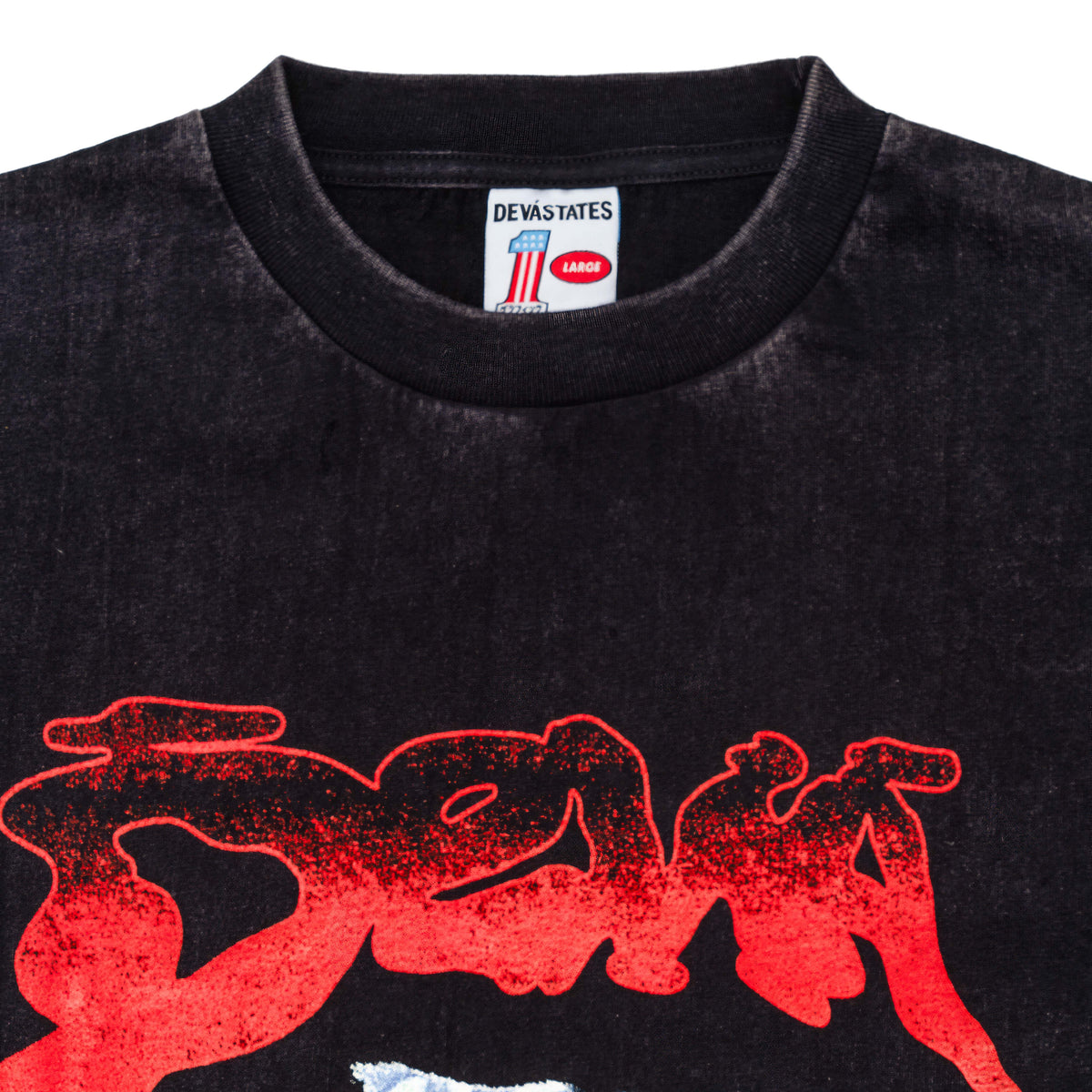 MENACE L/S GFX T-SHIRT [WASHED BLACK]