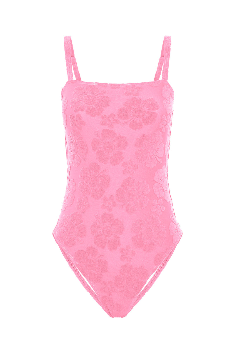 TOWELLING HIBISCUS ONE PIECE