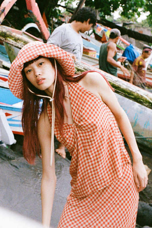 SUN HAT GINGHAM