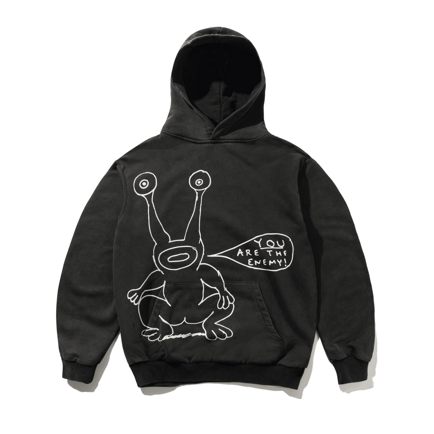 ENEMY PULLOVER HOODIE [ WASHED BLACK ]