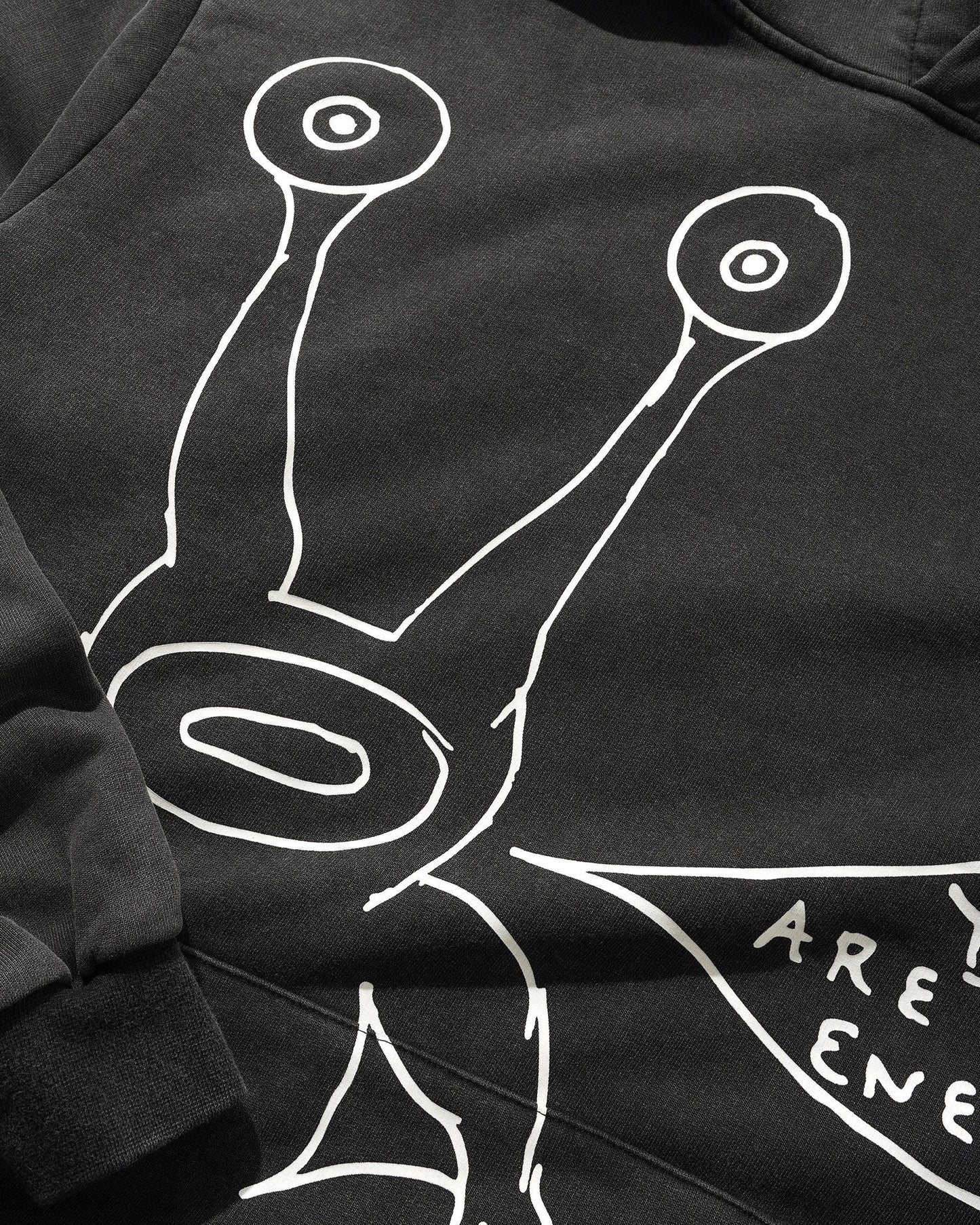 ENEMY PULLOVER HOODIE [ WASHED BLACK ]