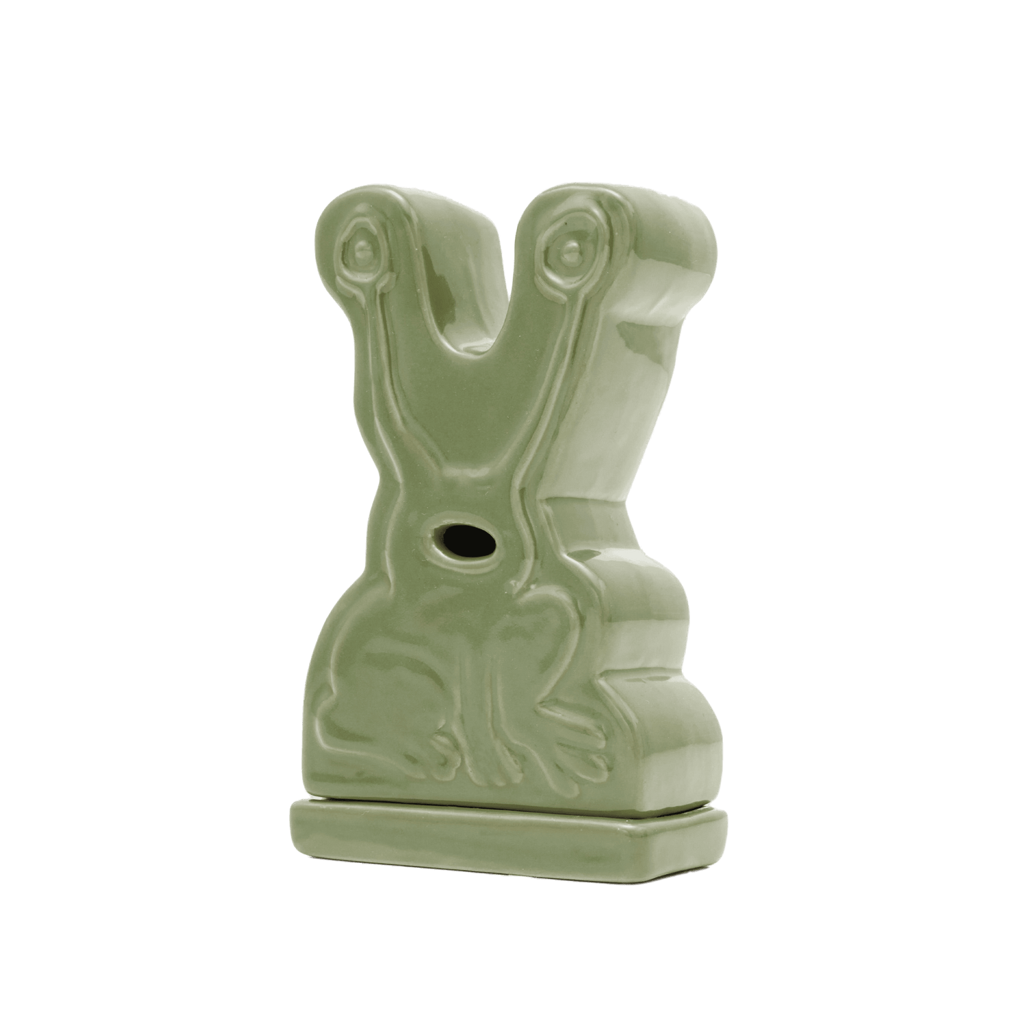 FROG CERAMIC INCENSE HOLDER [ LIGHT GREEN ]
