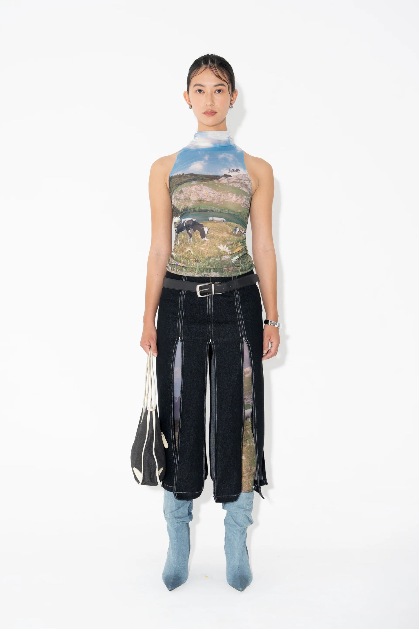 RUCHED TURTLE NECK TANK