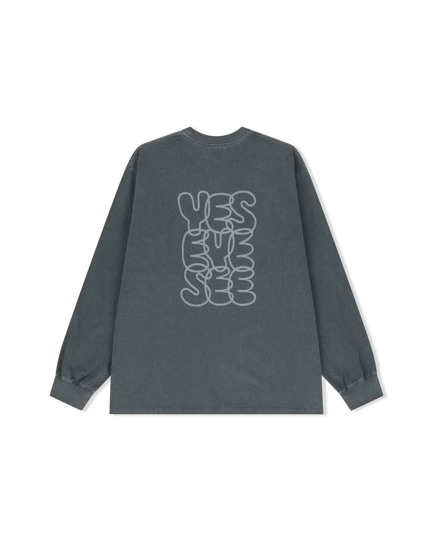 Y.E.S C-Logo Pigment L/S ( CHARCOAL )