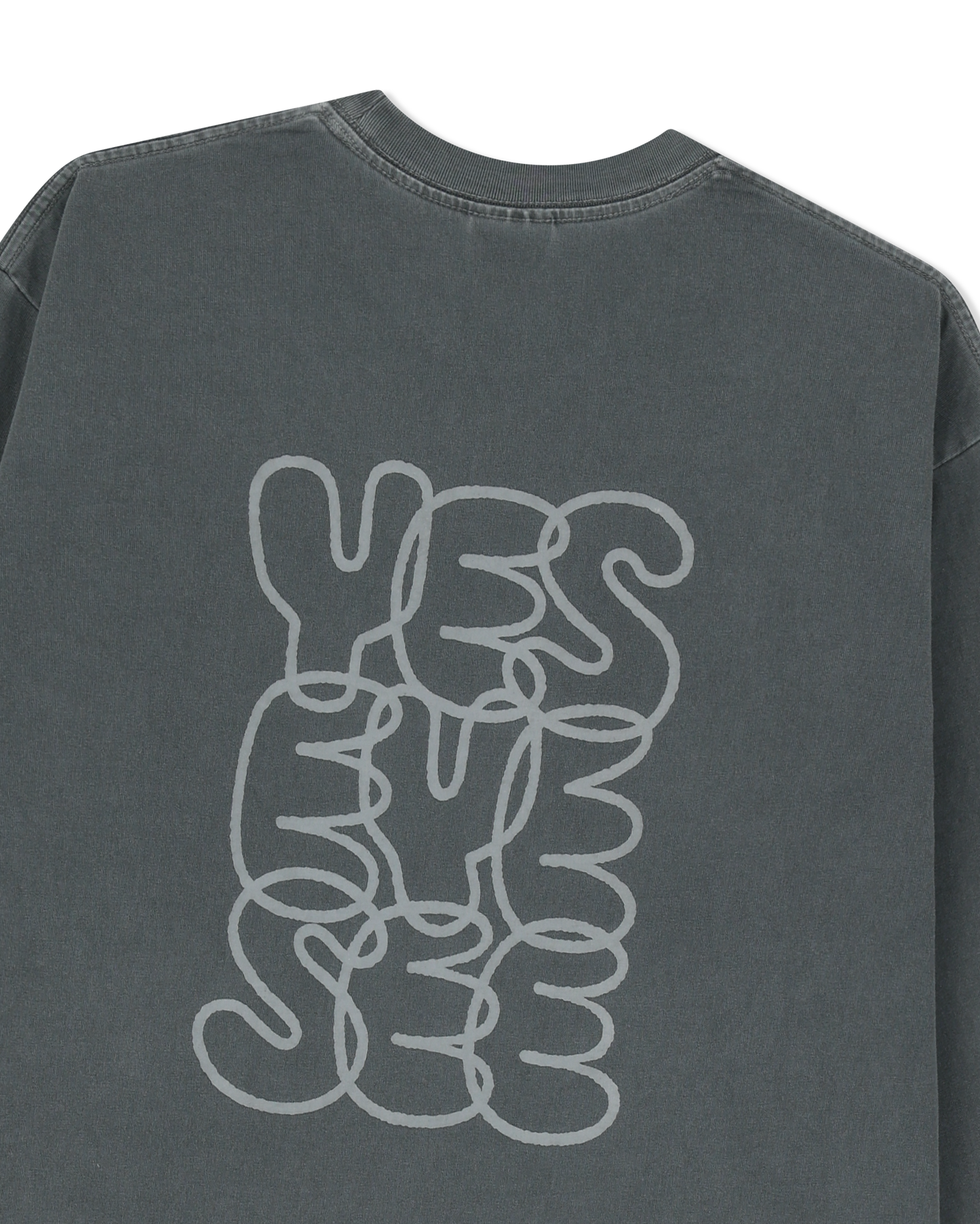 Y.E.S C-Logo Pigment L/S ( CHARCOAL )