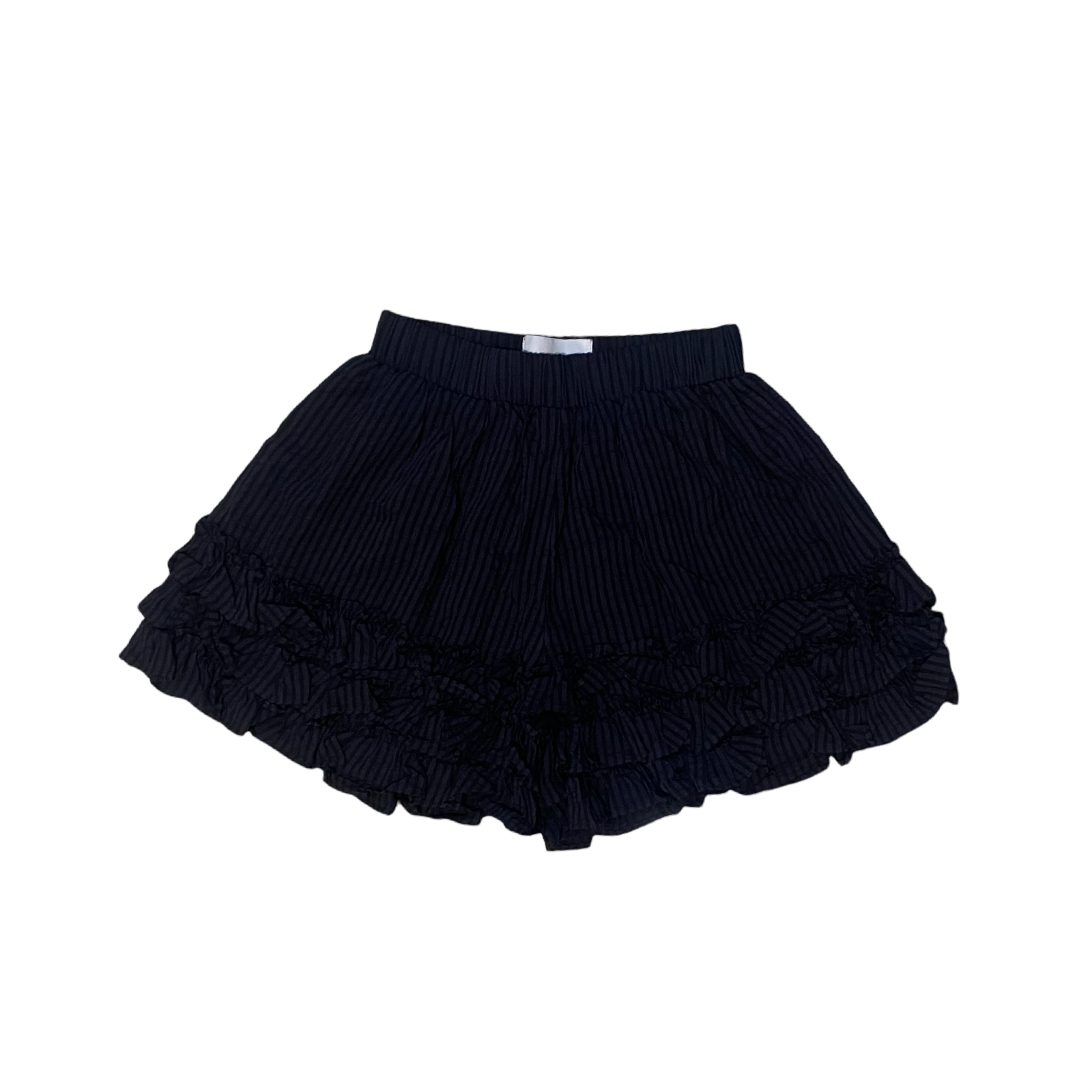 RUFFLES SHORT BLACK