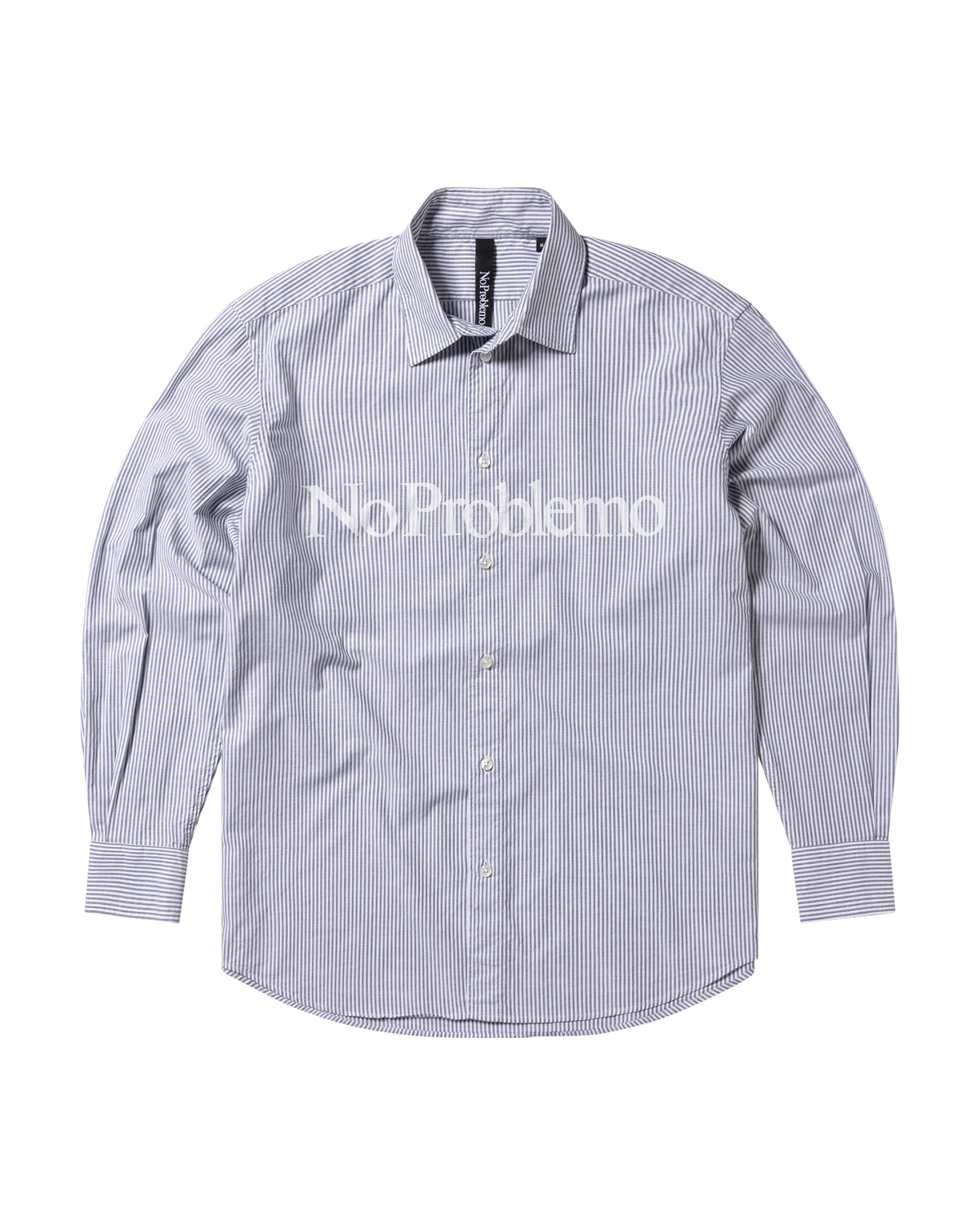 OXFORD STRIPE LS SHIRT [GREY]