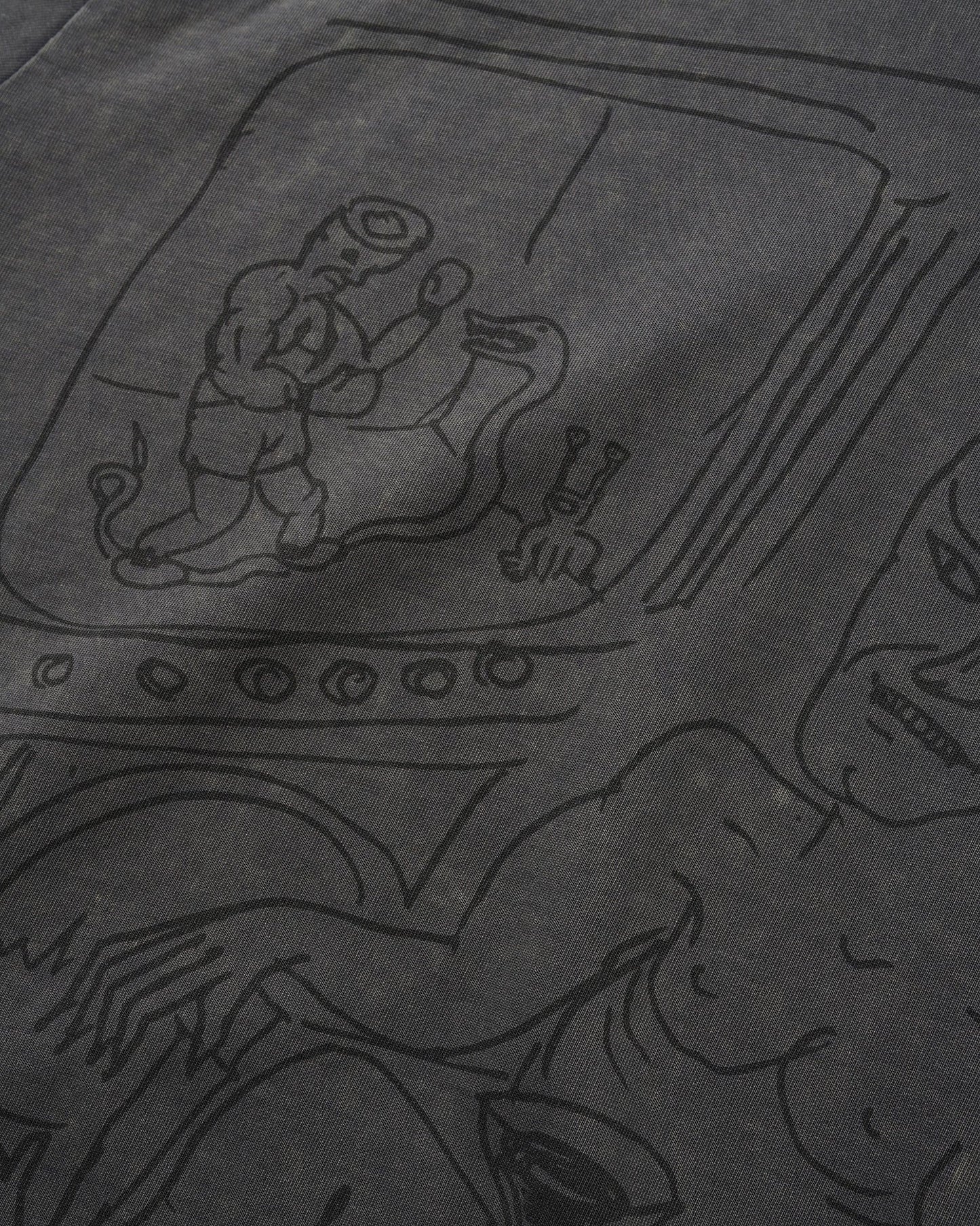 SATAN TEE [ BLACK ACID WASH ]
