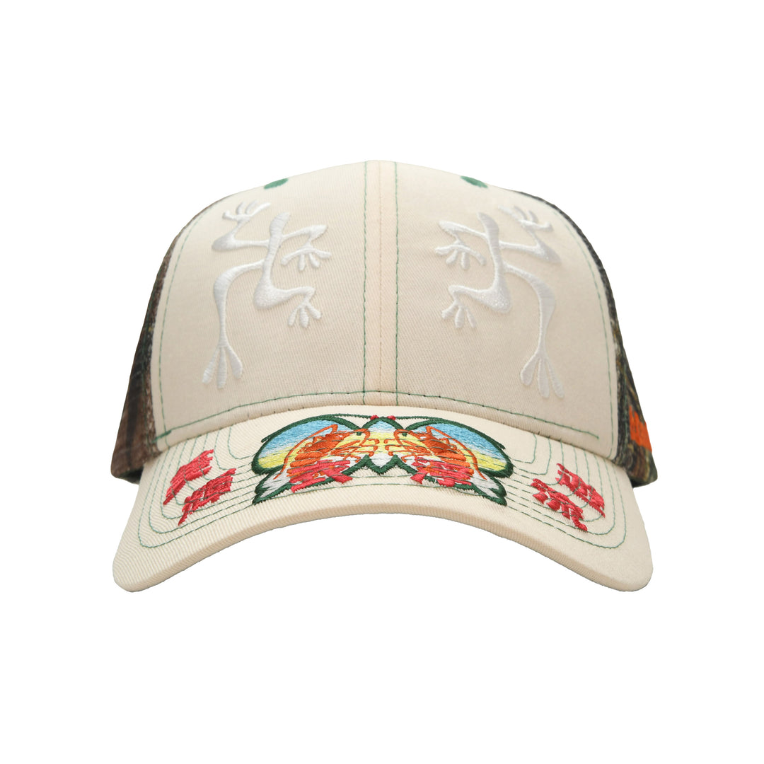 Biyu Trucker Hat Off-White / Camo